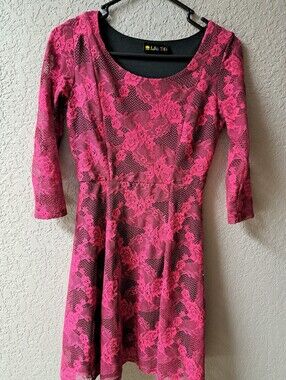 Pink Lace Dress By Luna Tiks